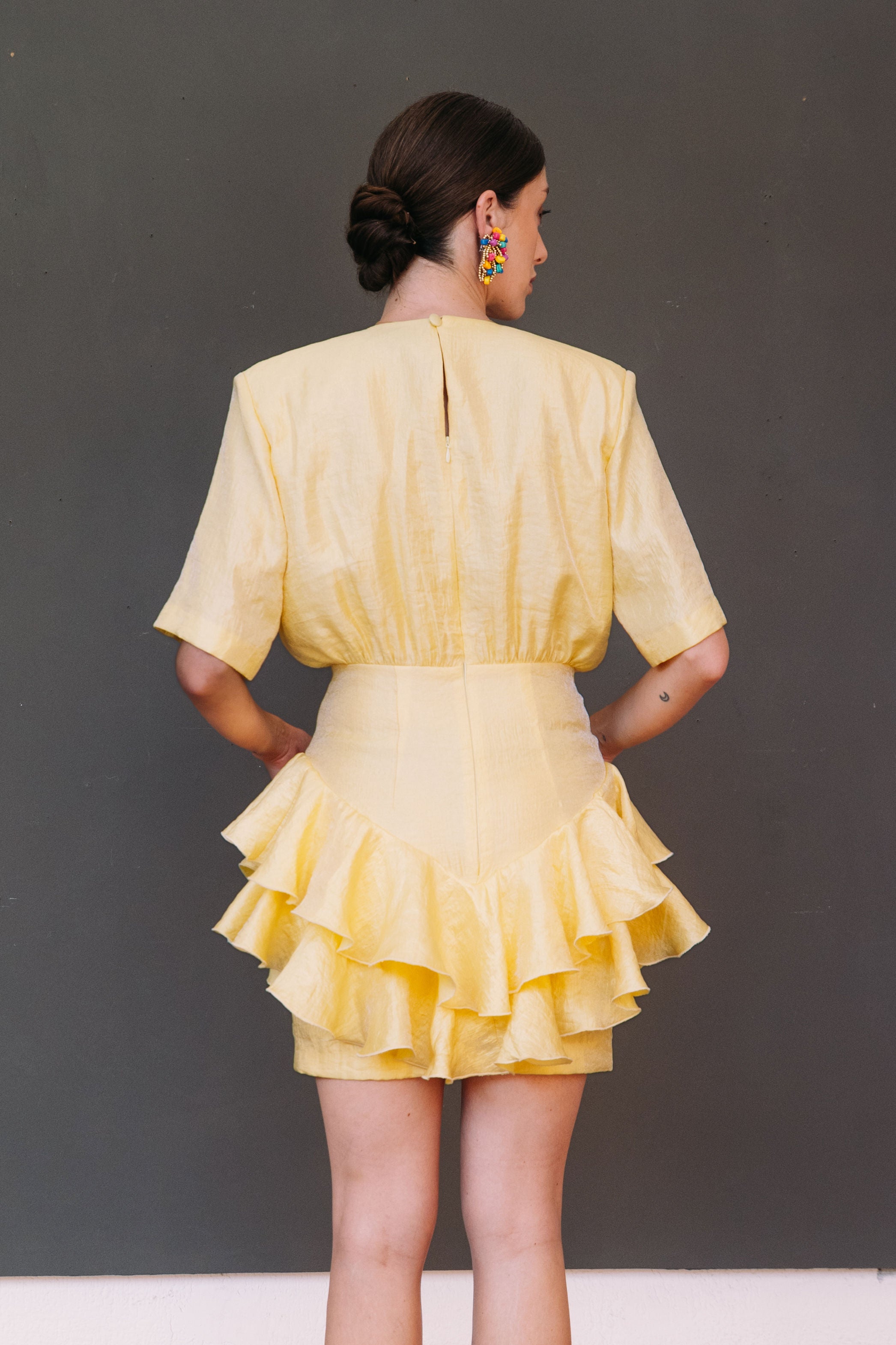 Vestido Carmen mantequilla