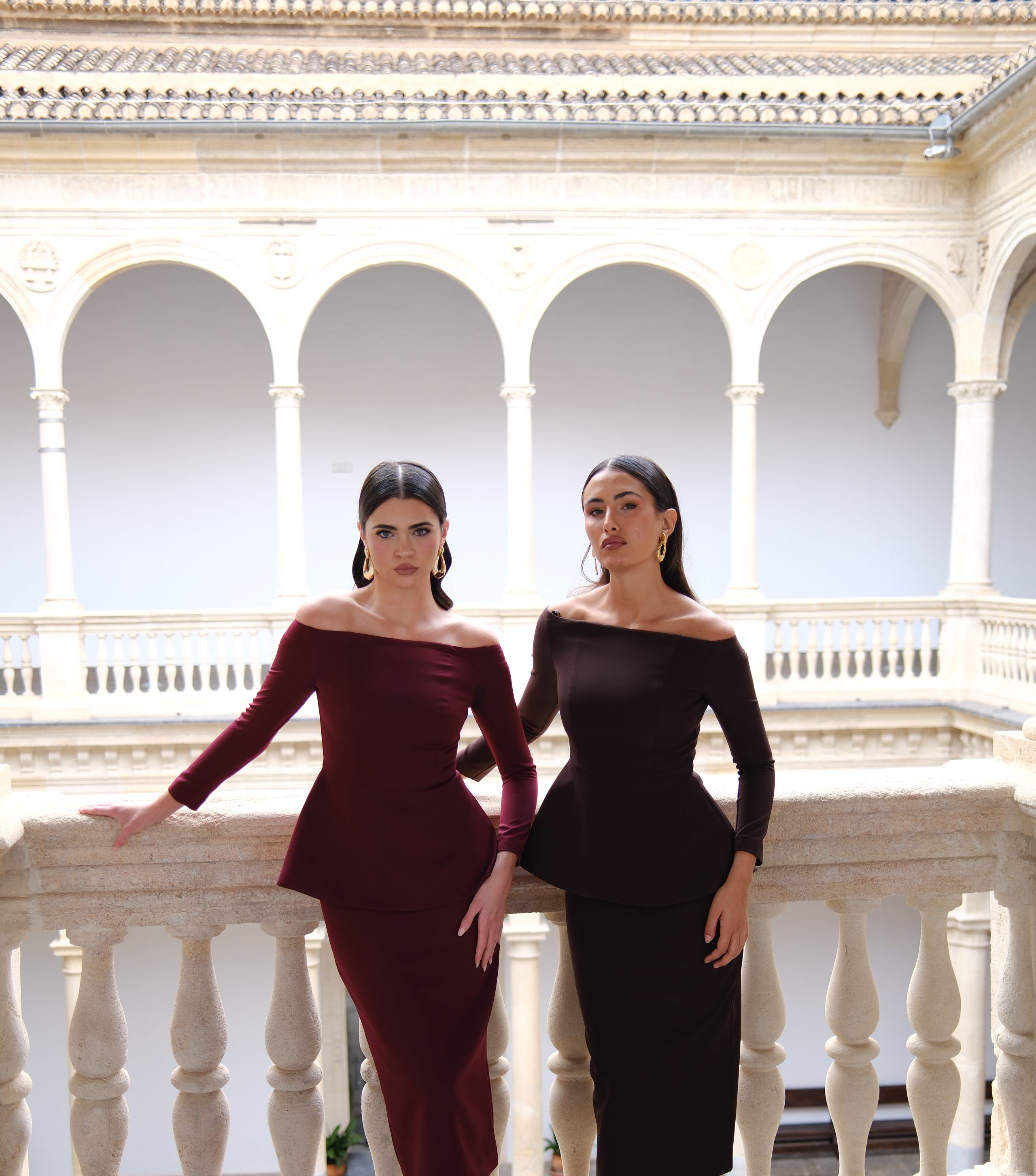 Conjunto Elvira manga - Marrón