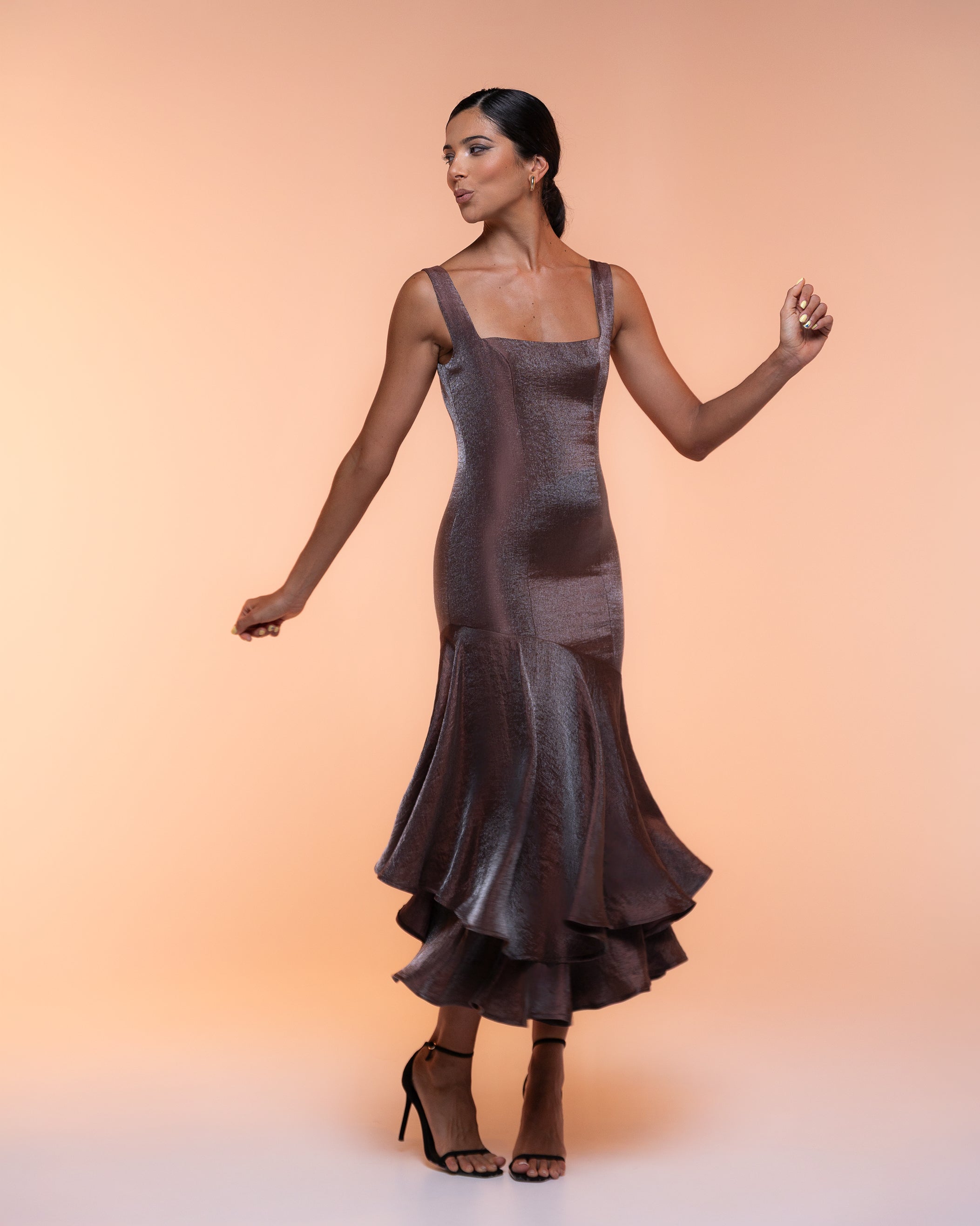 Vestido Casilda marrón