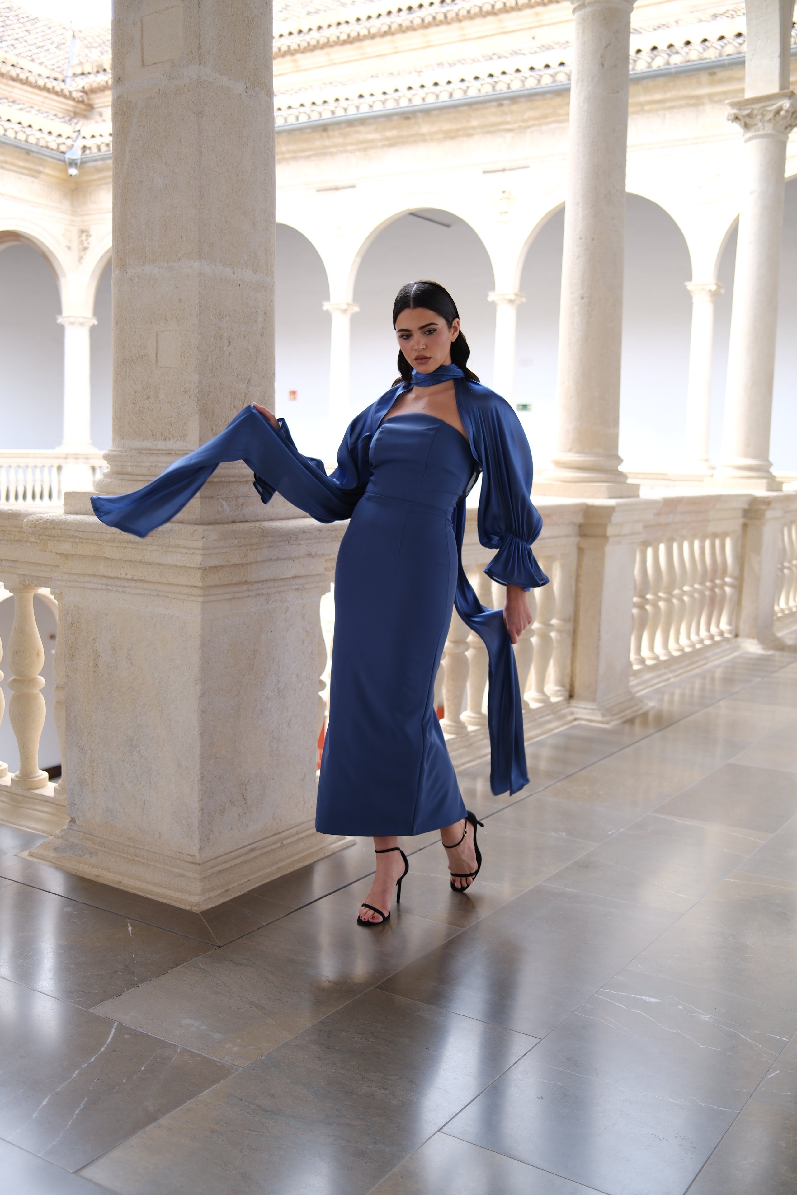 Vestido Val midi - Azul