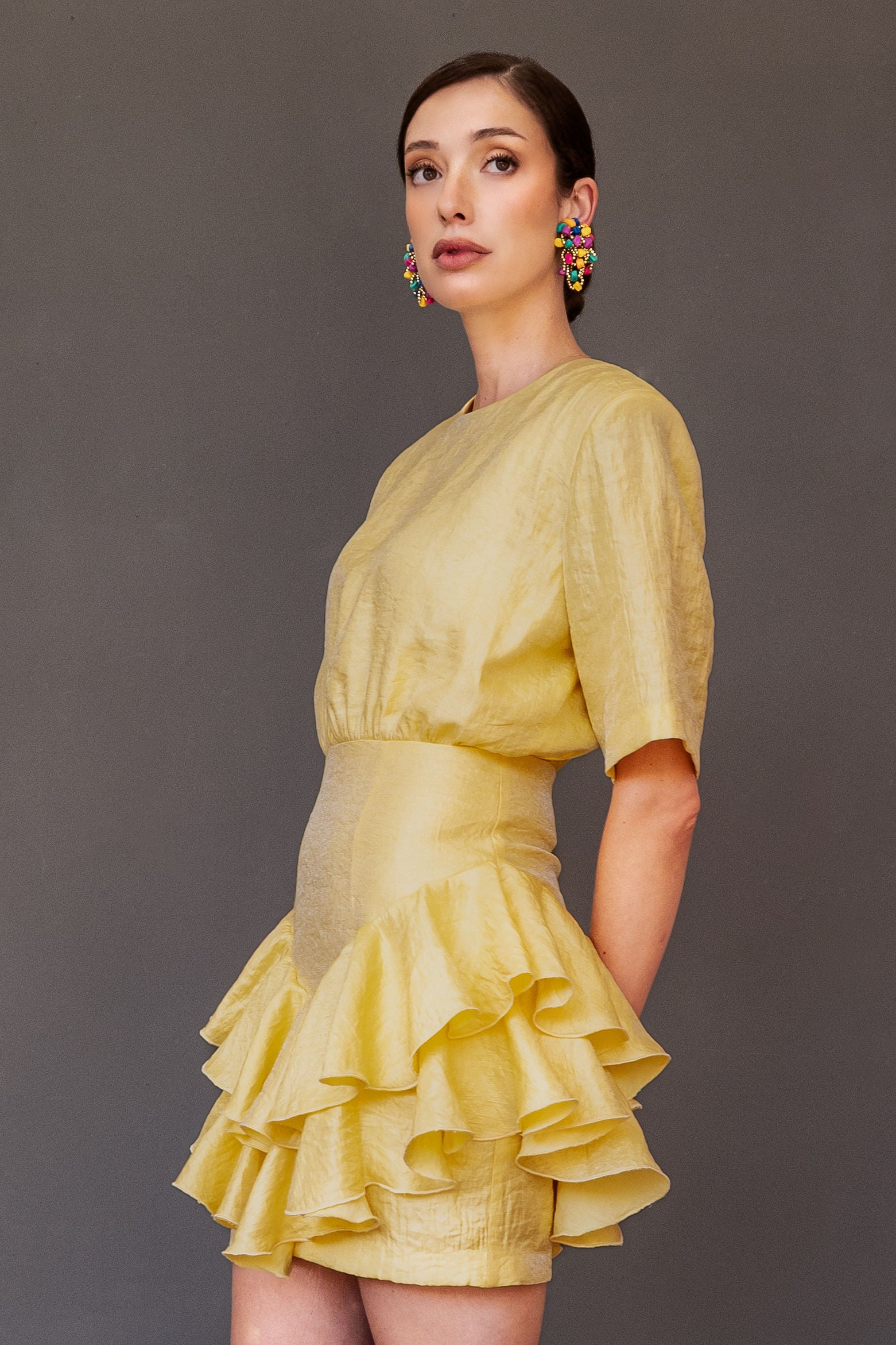 Vestido Carmen mantequilla