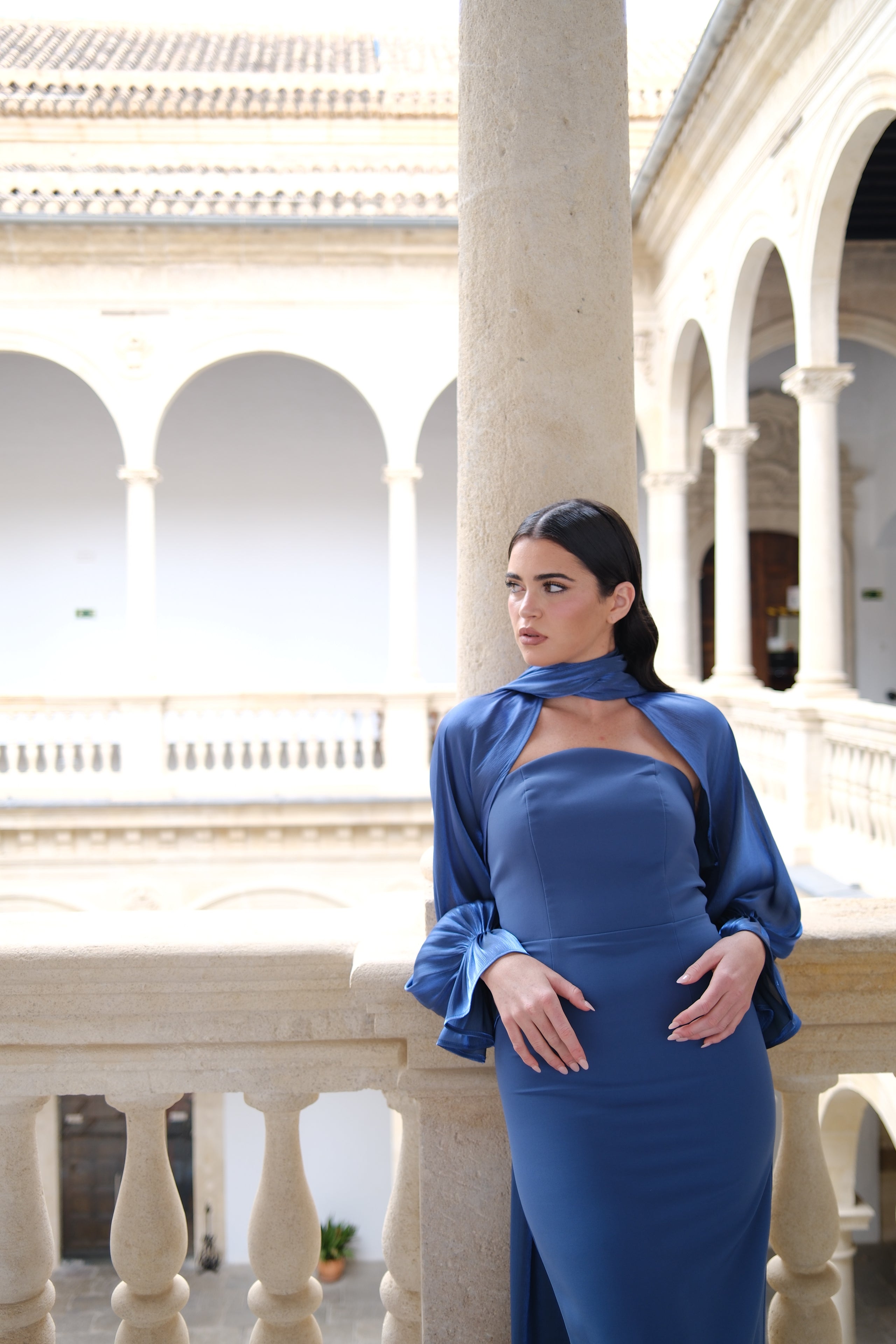 Vestido Val midi - Azul