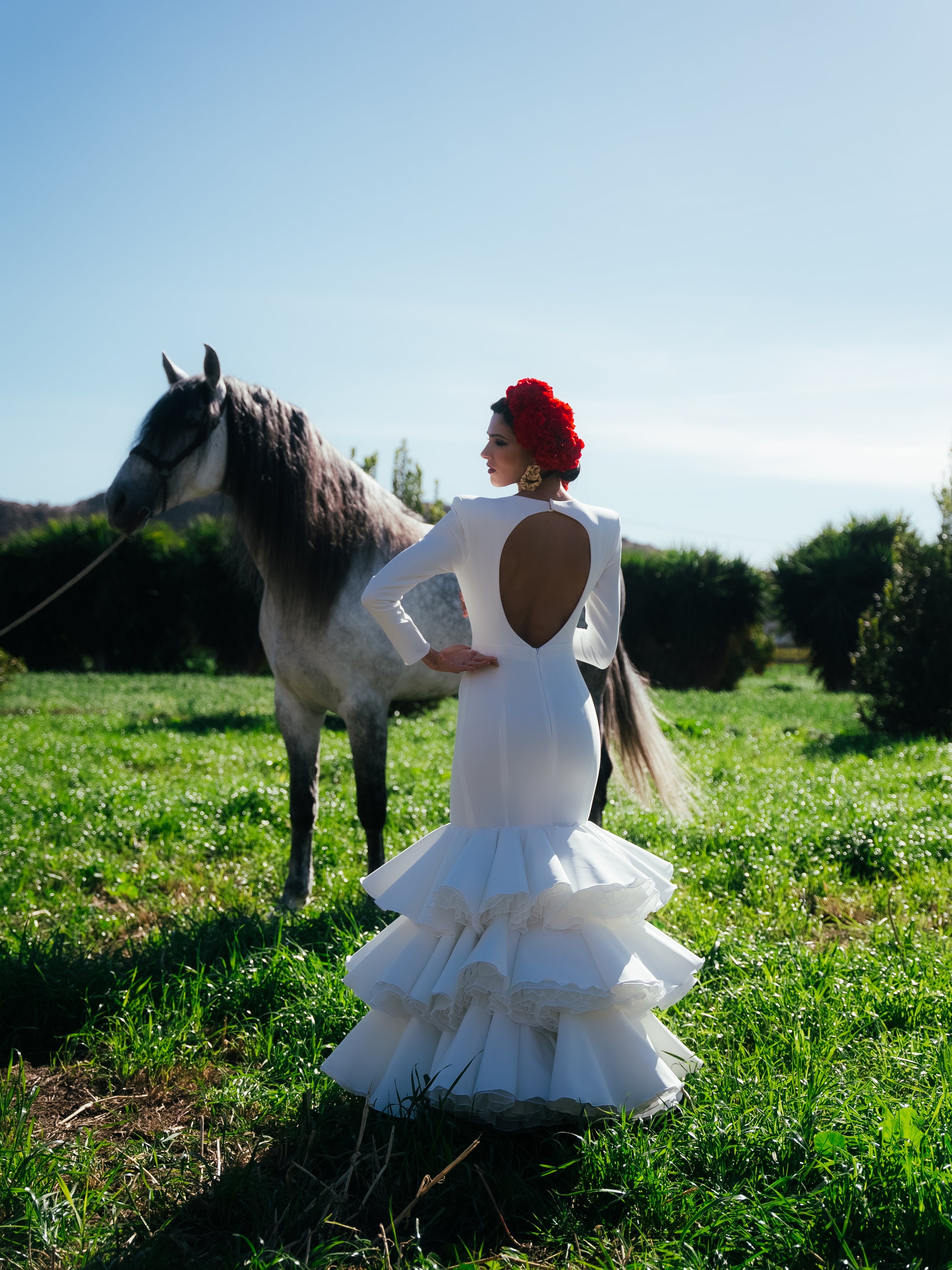 Vestido Flamenca Blanco