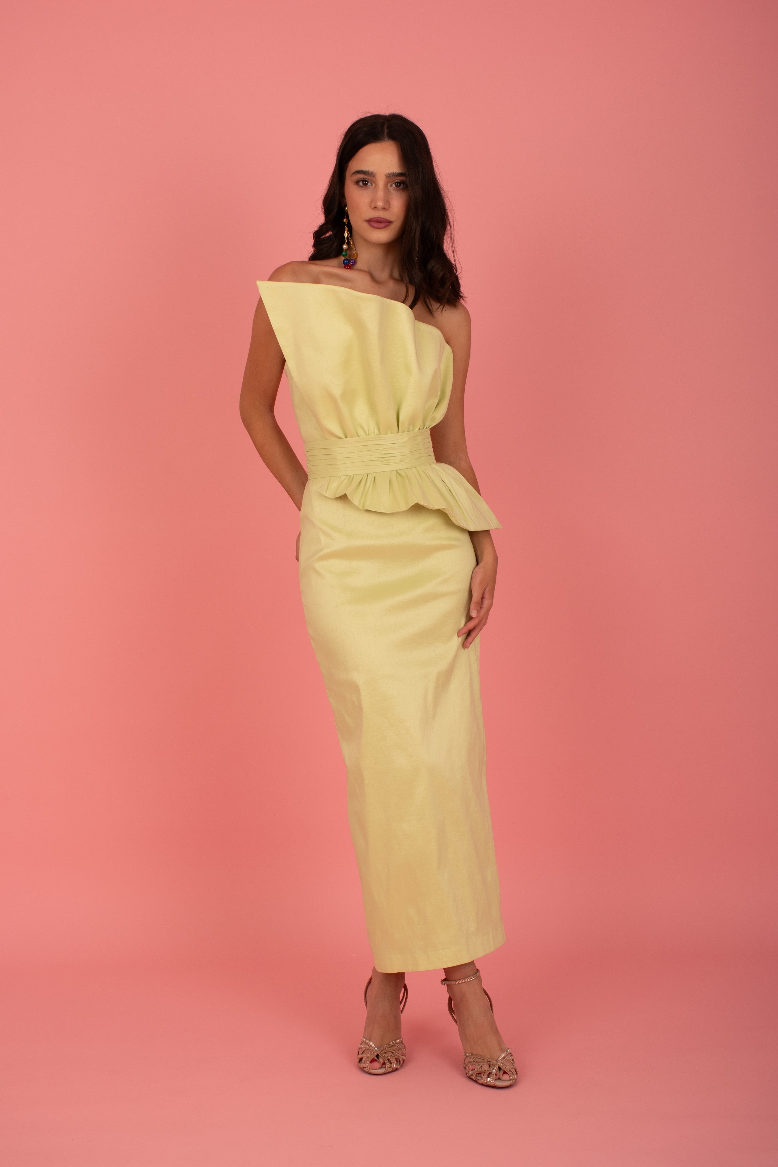 Vestido Felipa Largo - lima