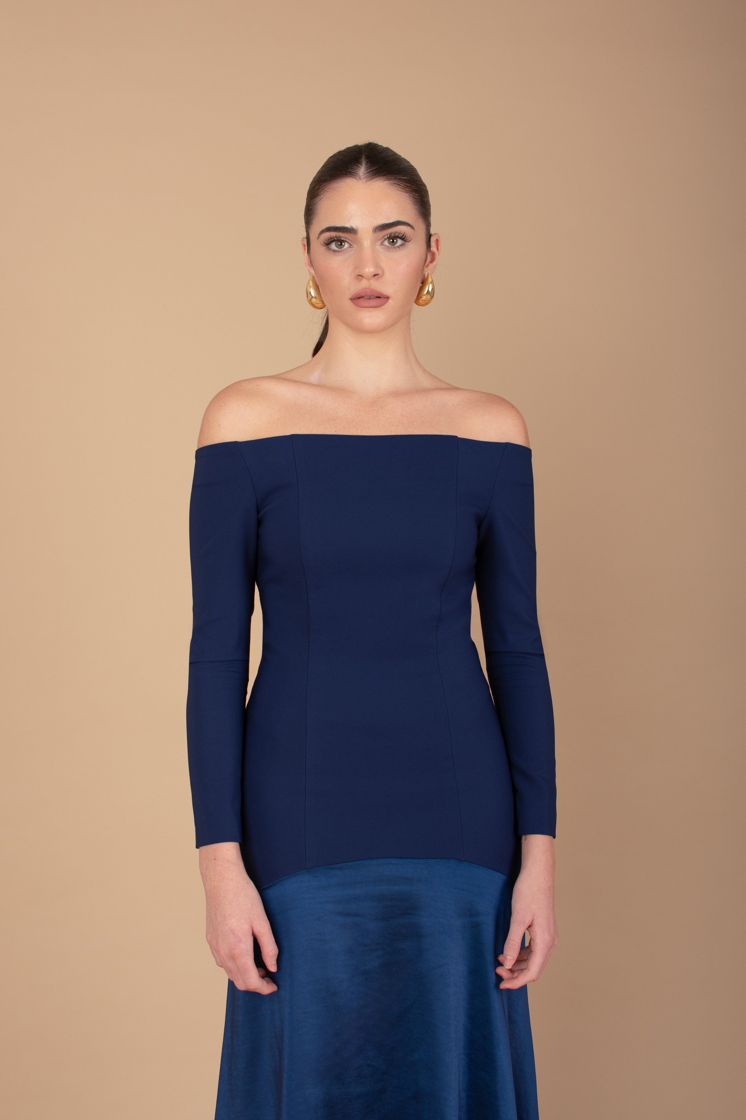 Vestido Berta Midi - Azul Marino