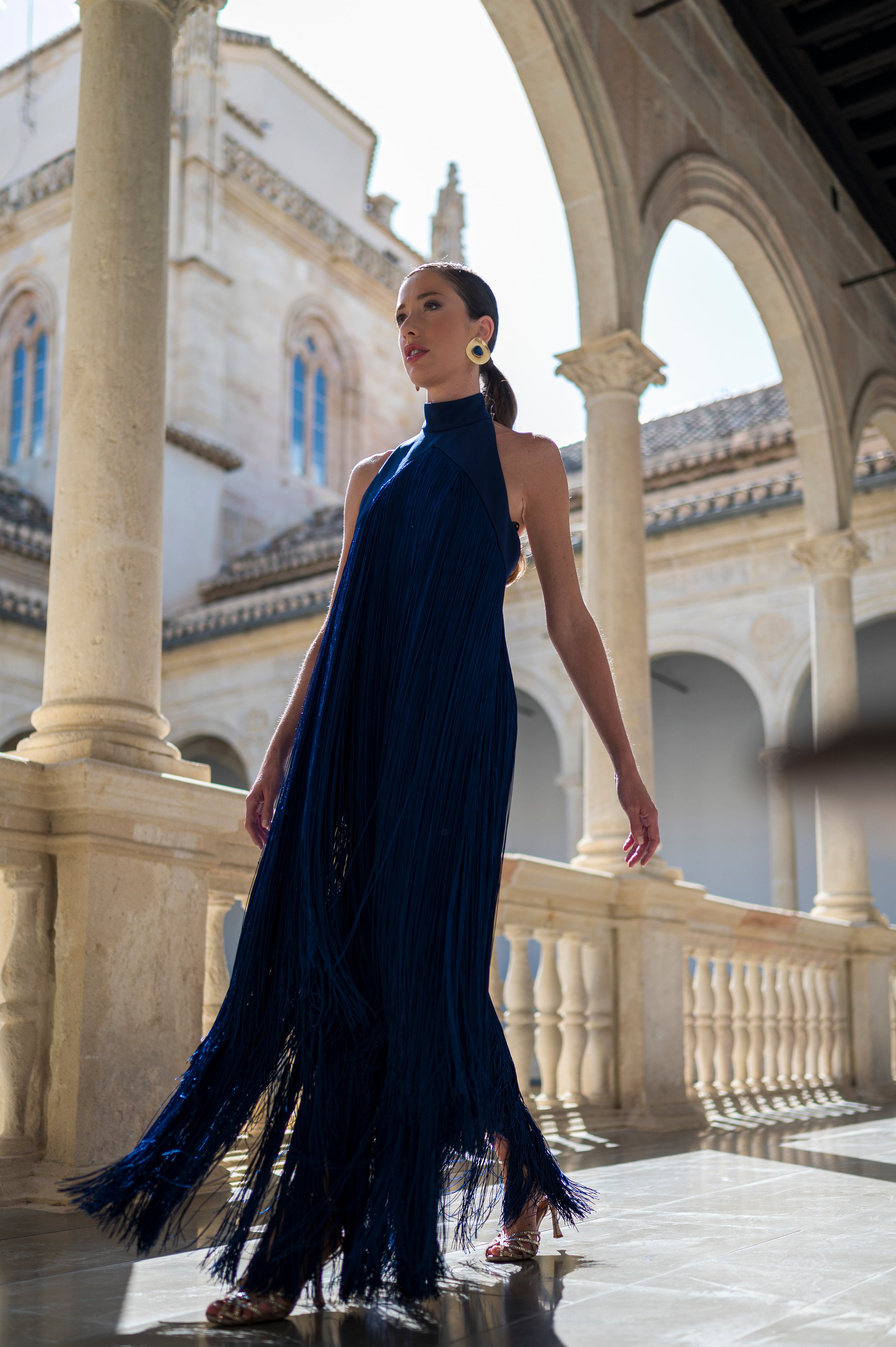 Vestido Salomé Largo - Azul Marino