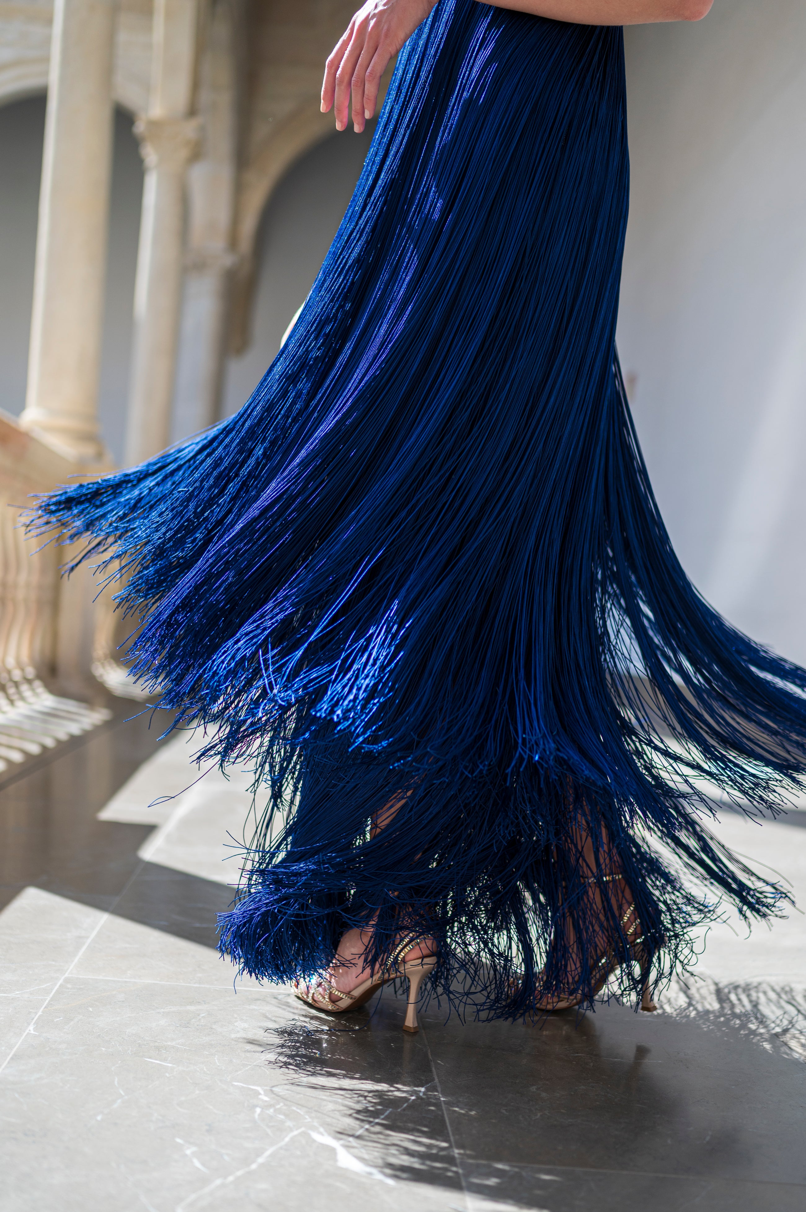 Vestido Salomé Largo - Azul Marino