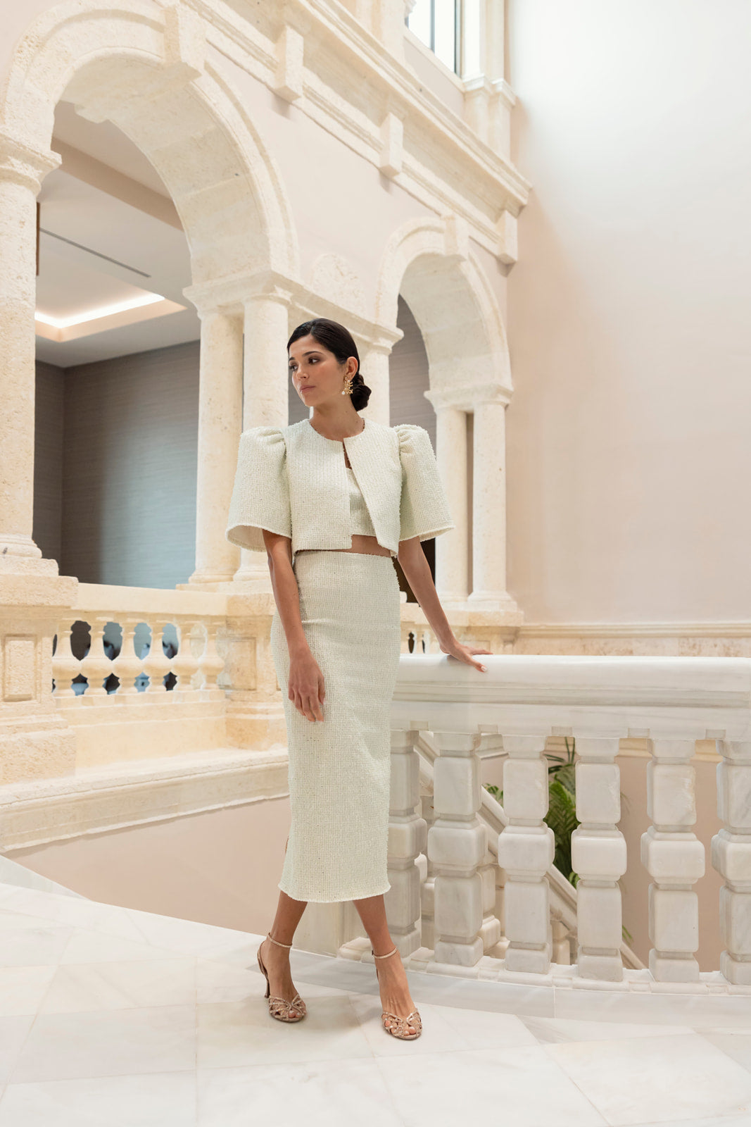 Falda Amelia Midi - Verde Agua