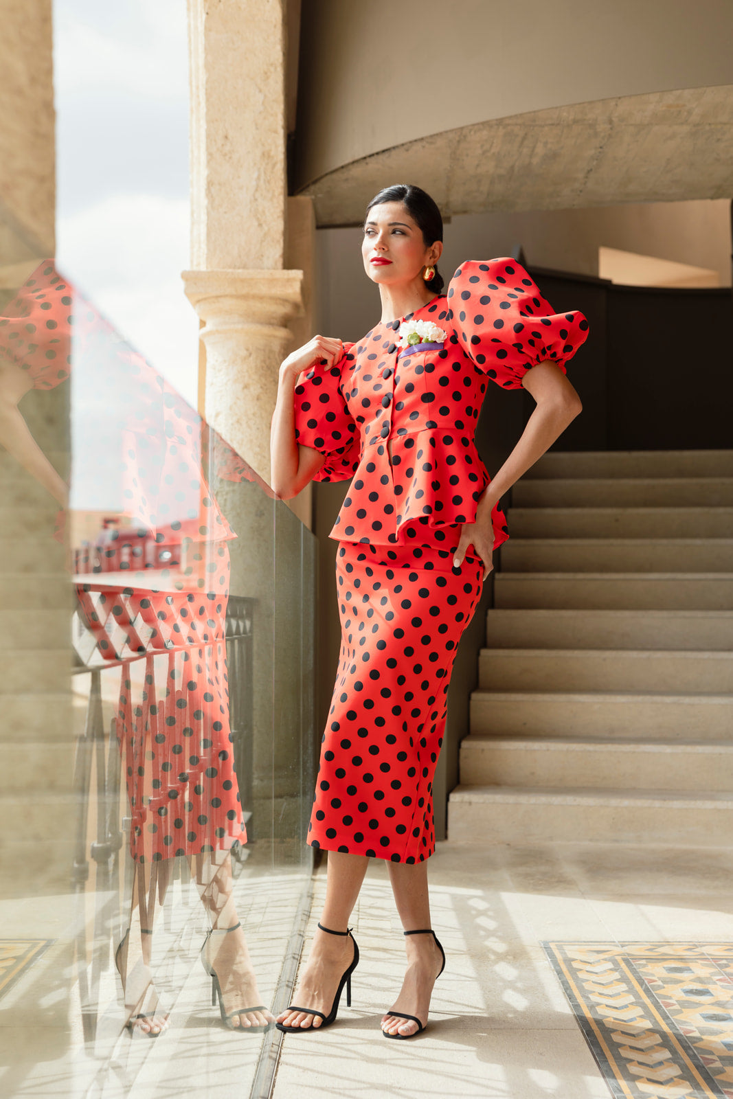 Falda Candela Midi - Rojo