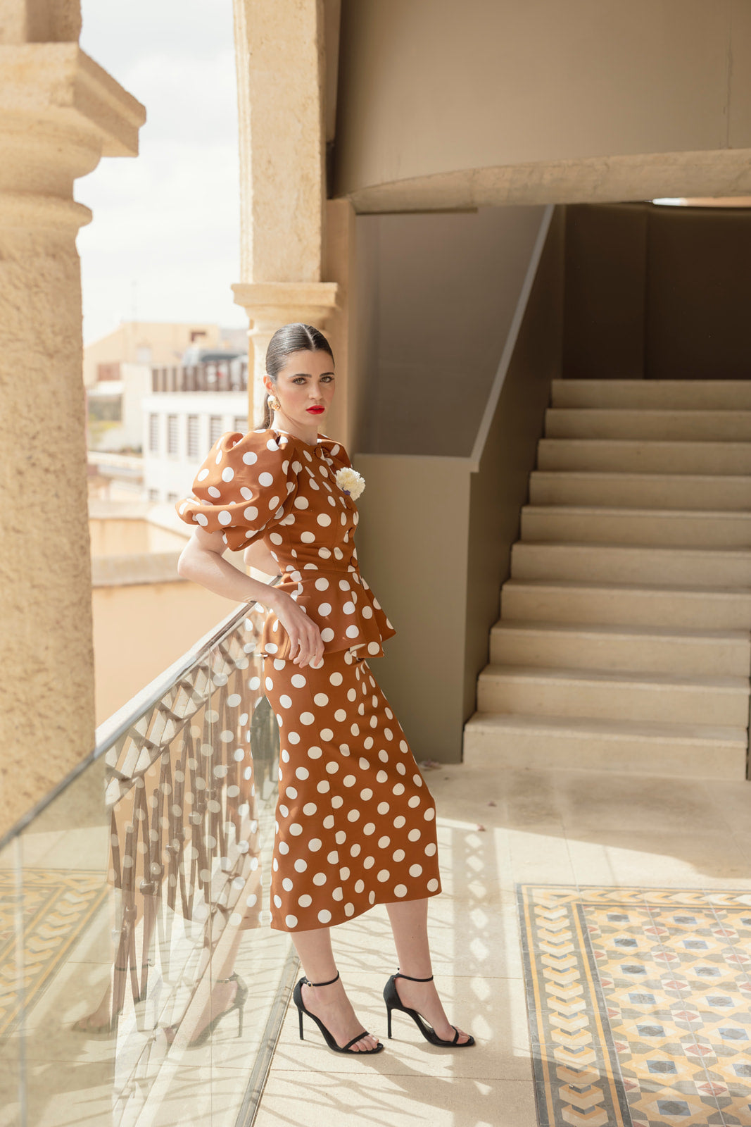 Falda Candela Midi - Marrón