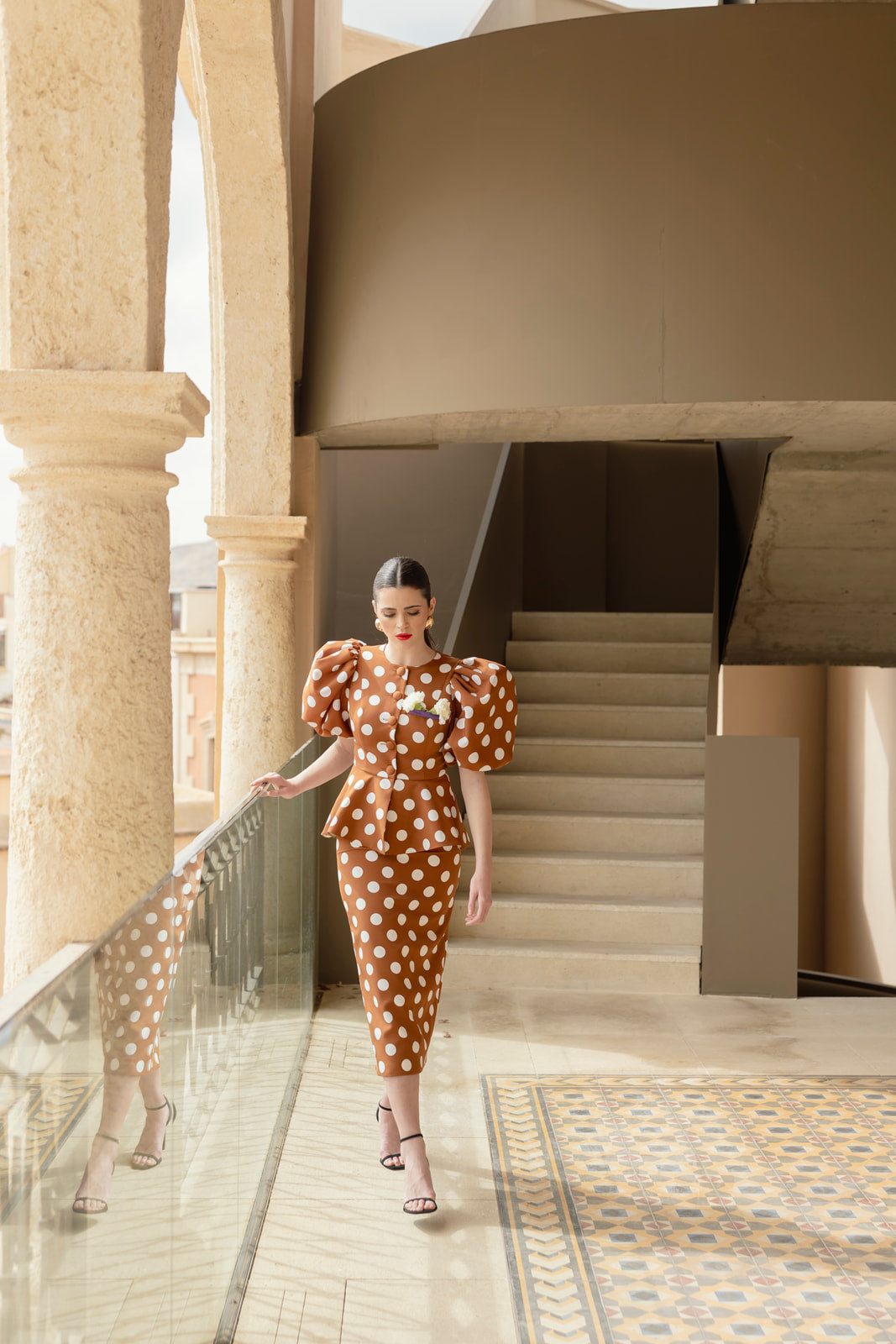 Falda Candela Midi - Marrón