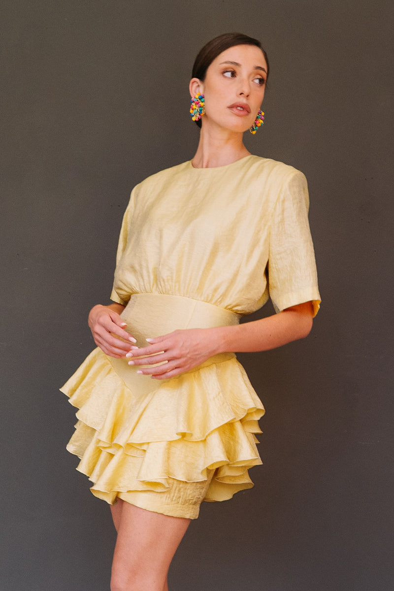 Vestido Carmen mantequilla