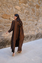 Vestido Lisa midi - marrón