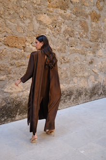 Vestido Lisa midi - marrón