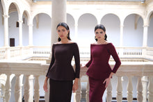 Conjunto Elvira manga - Granate