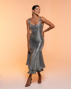 Vestido Casilda plata