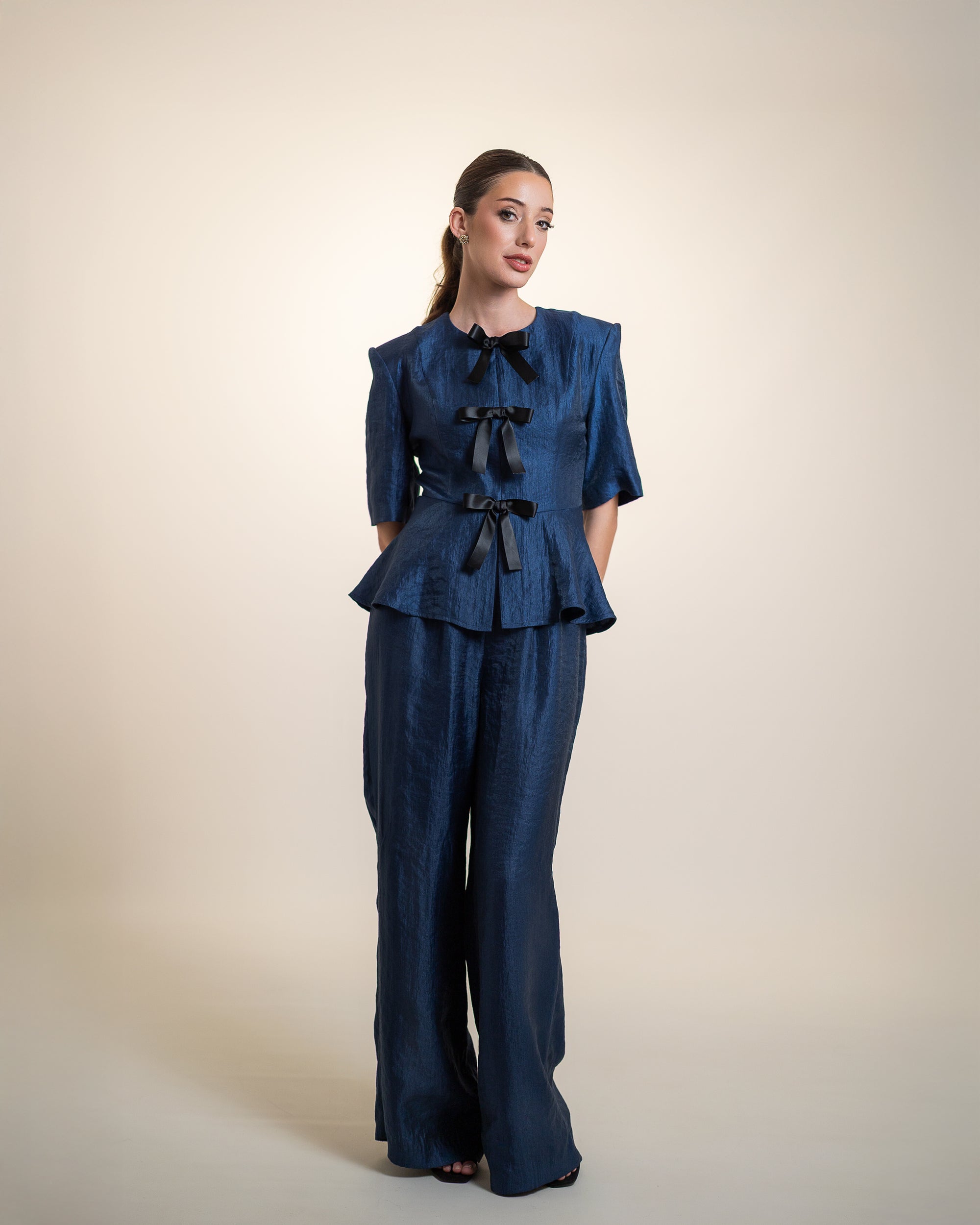 Conjunto Carmina - Azul marino lazos