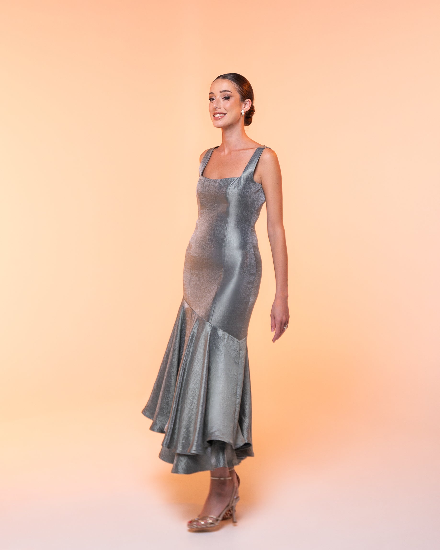 Vestido Casilda plata