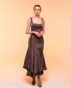 Vestido Casilda marrón