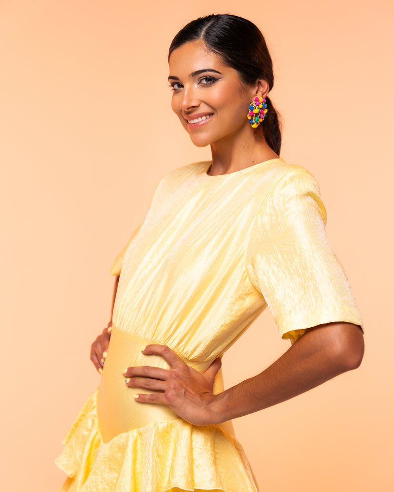 Vestido Carmen mantequilla