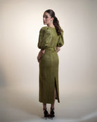 Vestido Tea - manga abullonada