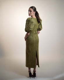 Vestido Tea - manga abullonada