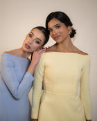 Conjunto Elvira manga - mantequilla