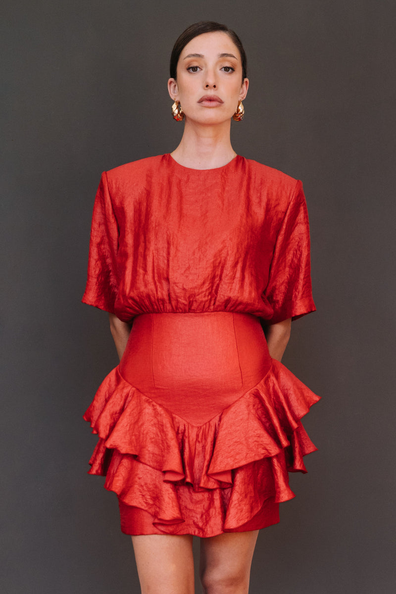 Vestido Carmen rojo