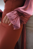 Vestido Val midi - Teja
