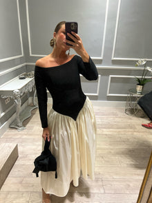 Vestido Melisa manga - Negro