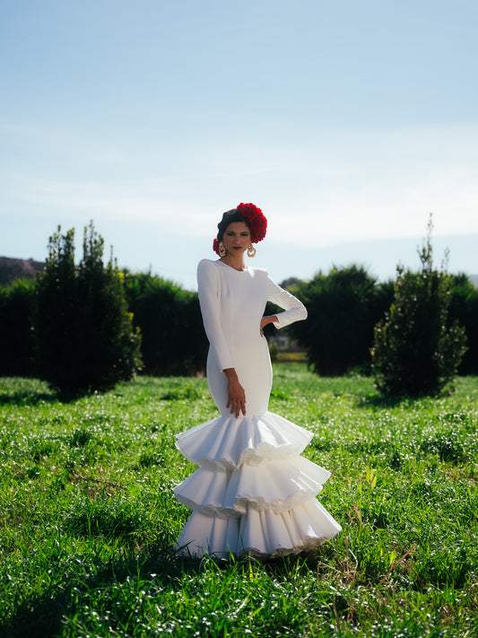 Vestido Flamenca Blanco