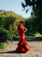 Vestido Flamenca Flor - Rojo