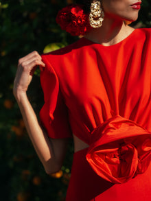 Vestido Flamenca Flor - Rojo