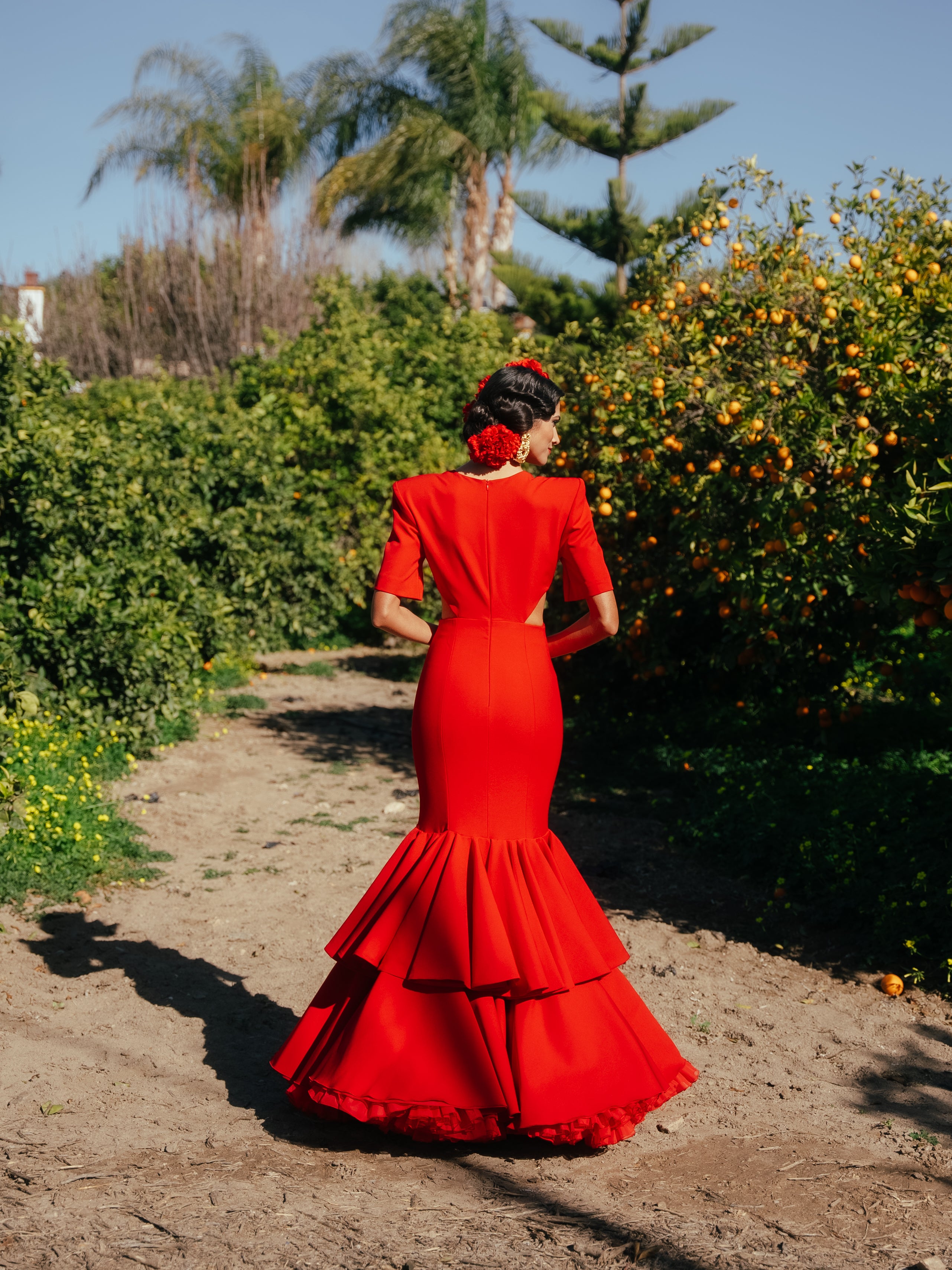 Vestido Flamenca Flor - Rojo