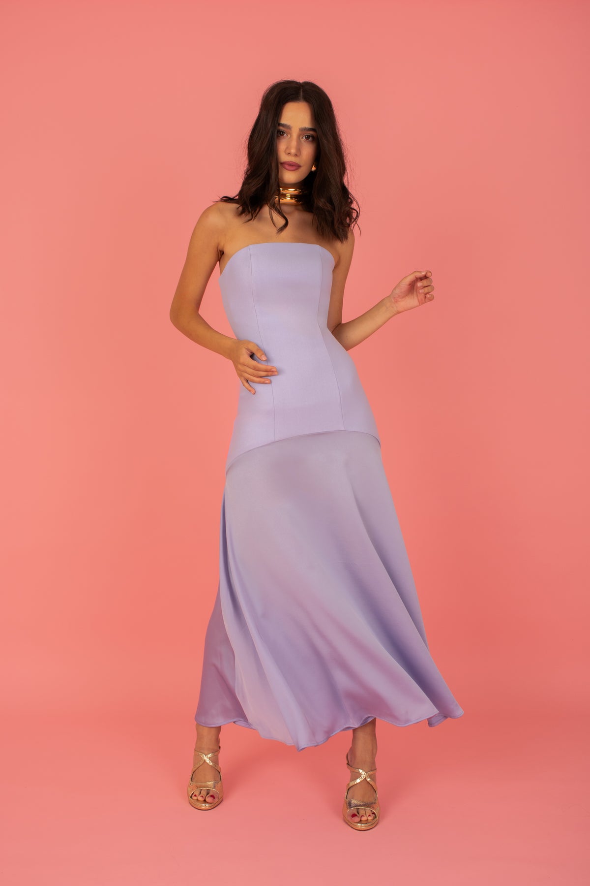 Vestido Bruna Lavanda - Largo