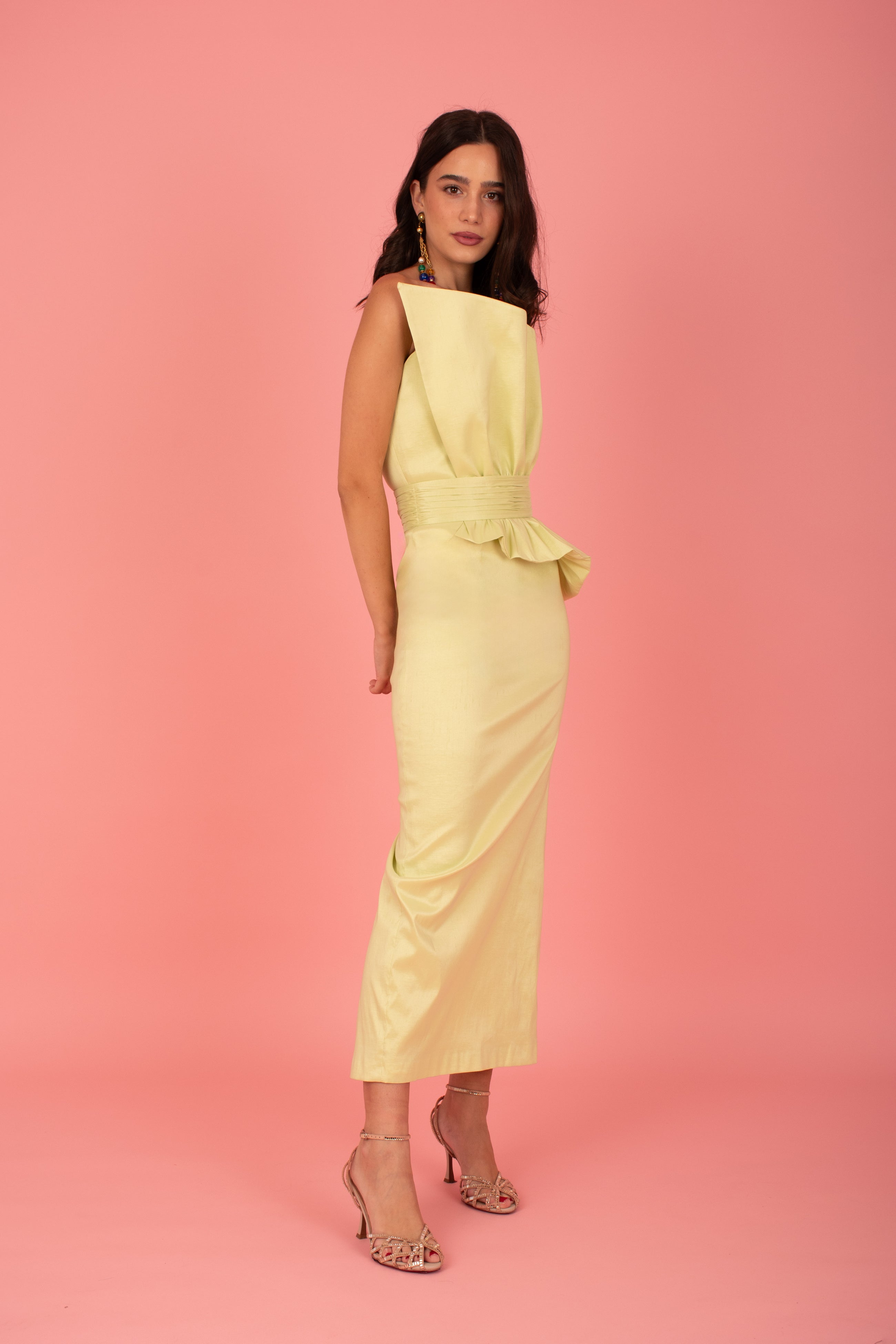 Vestido Felipa Largo - lima
