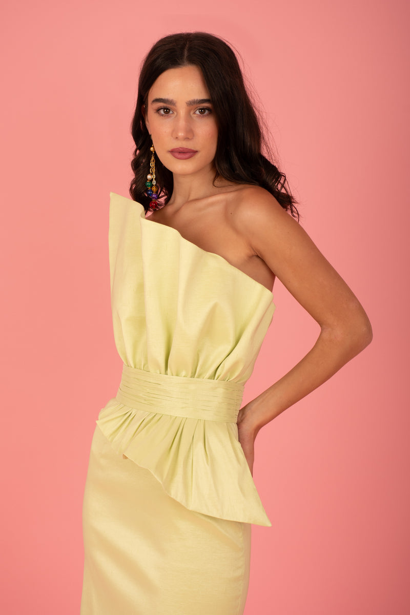 Vestido Felipa Largo - lima