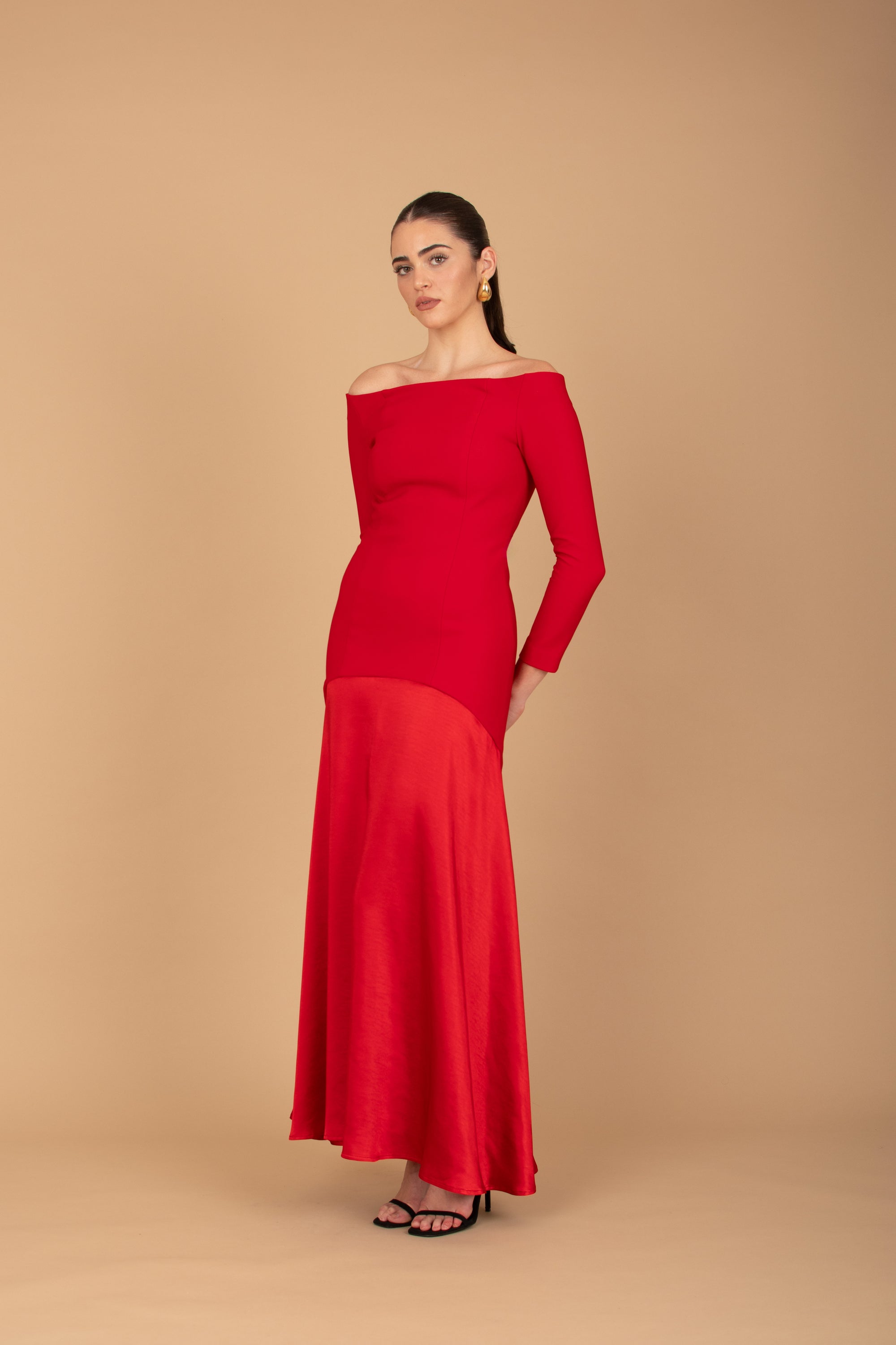 Vestido Berta Largo - Rojo