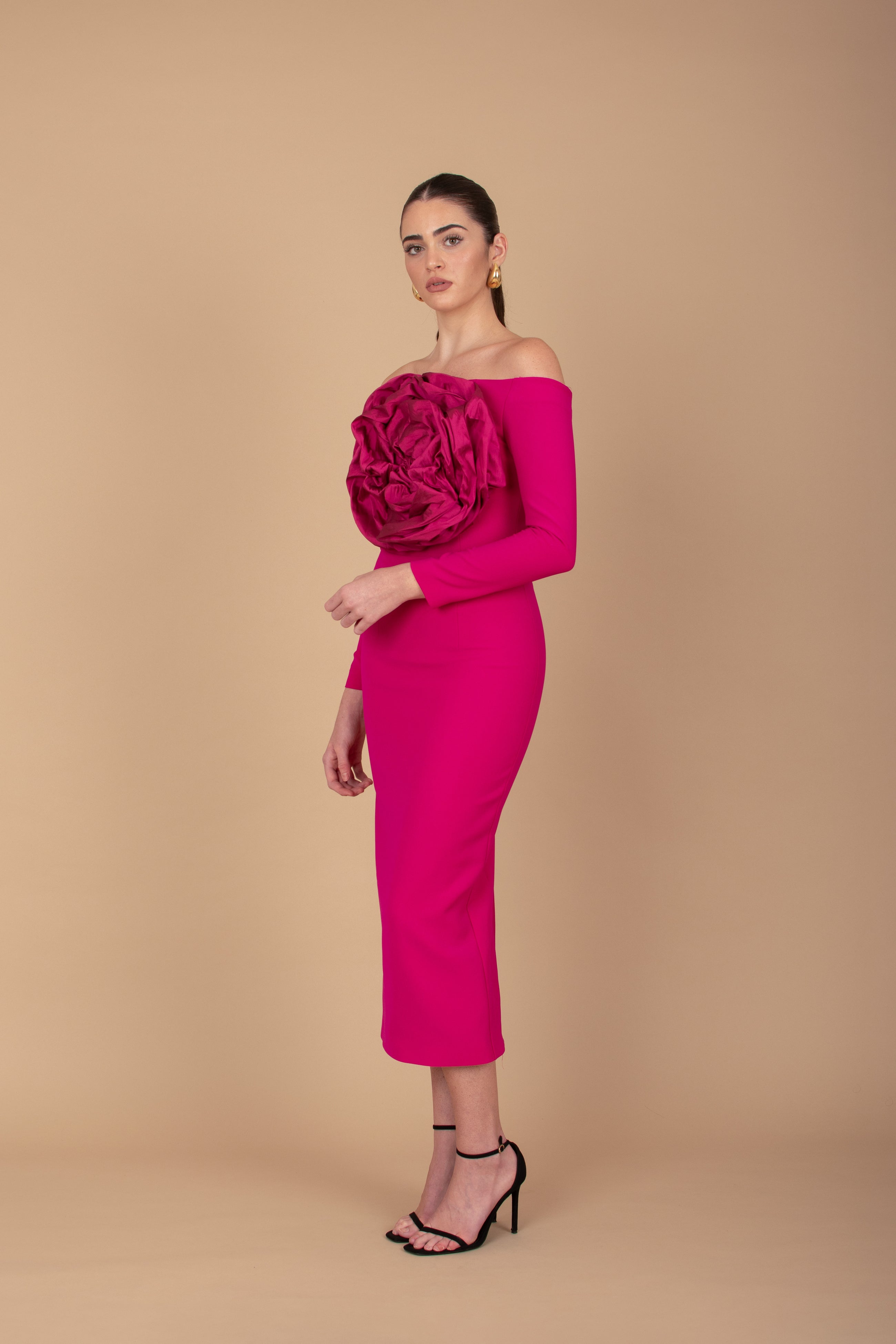 Vestido Fiona Midi - Fucsia