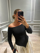 Vestido Melisa manga - Negro