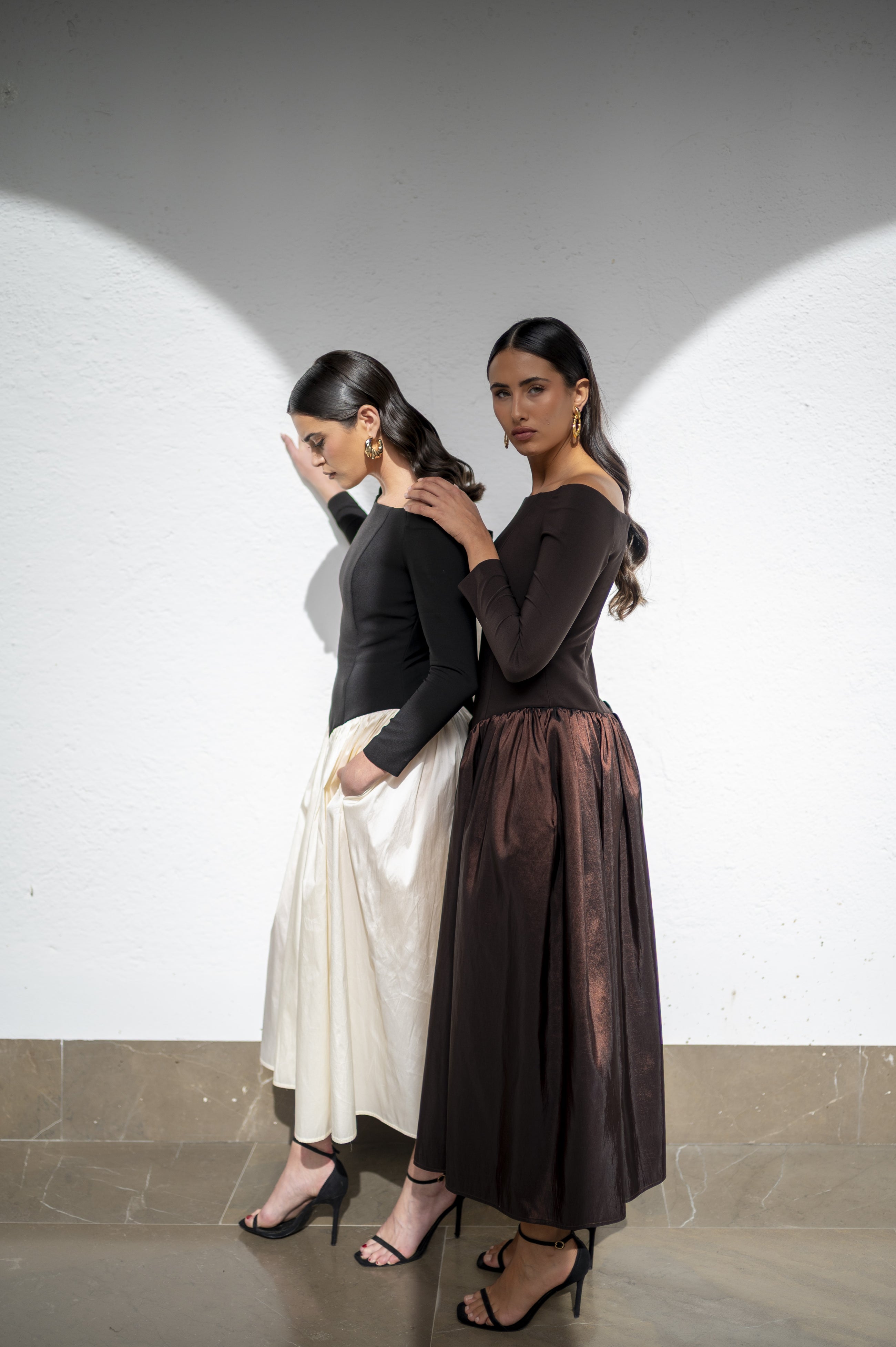 Vestido Melisa manga - Negro