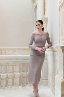 Falda Bruneta Midi - Topo