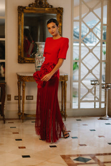 Vestido Aitana Mini Flor - Rojo