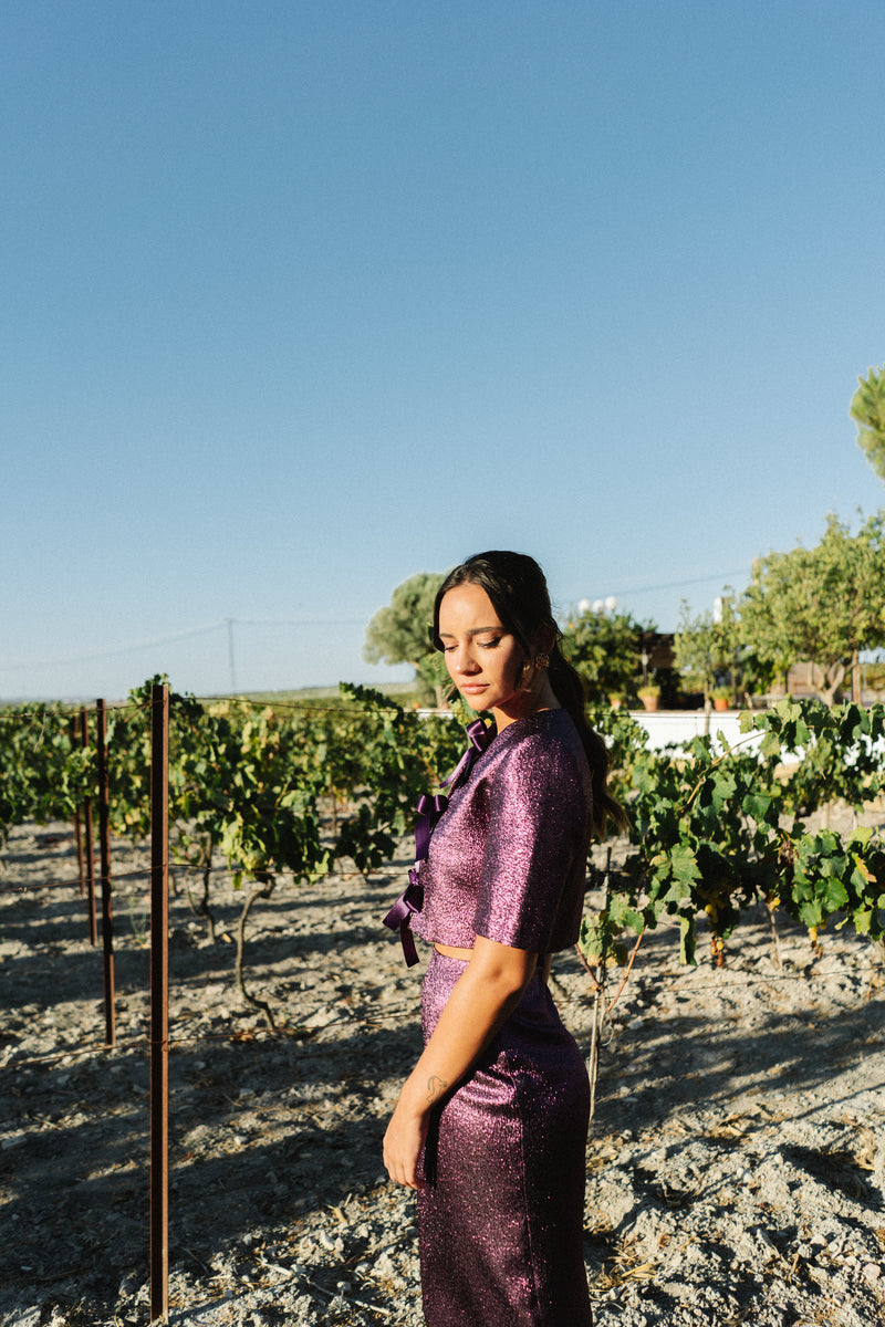 Conjunto Jacinta - Berenjena