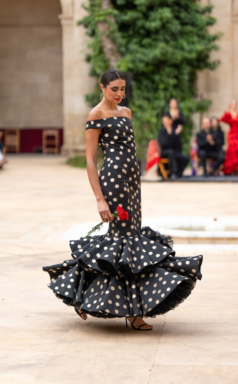 Vestido Flamenca Flor Rojo
