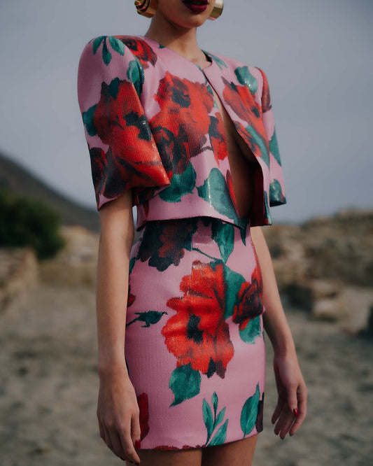 Torera Pailletes Flor