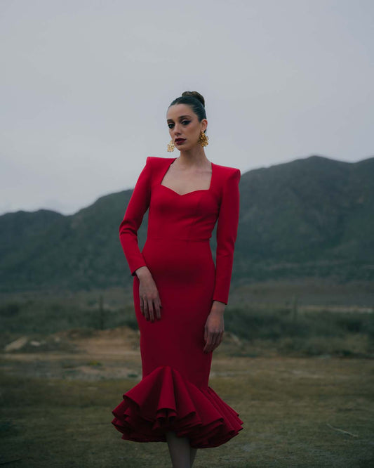 Vestido Volante Midi
